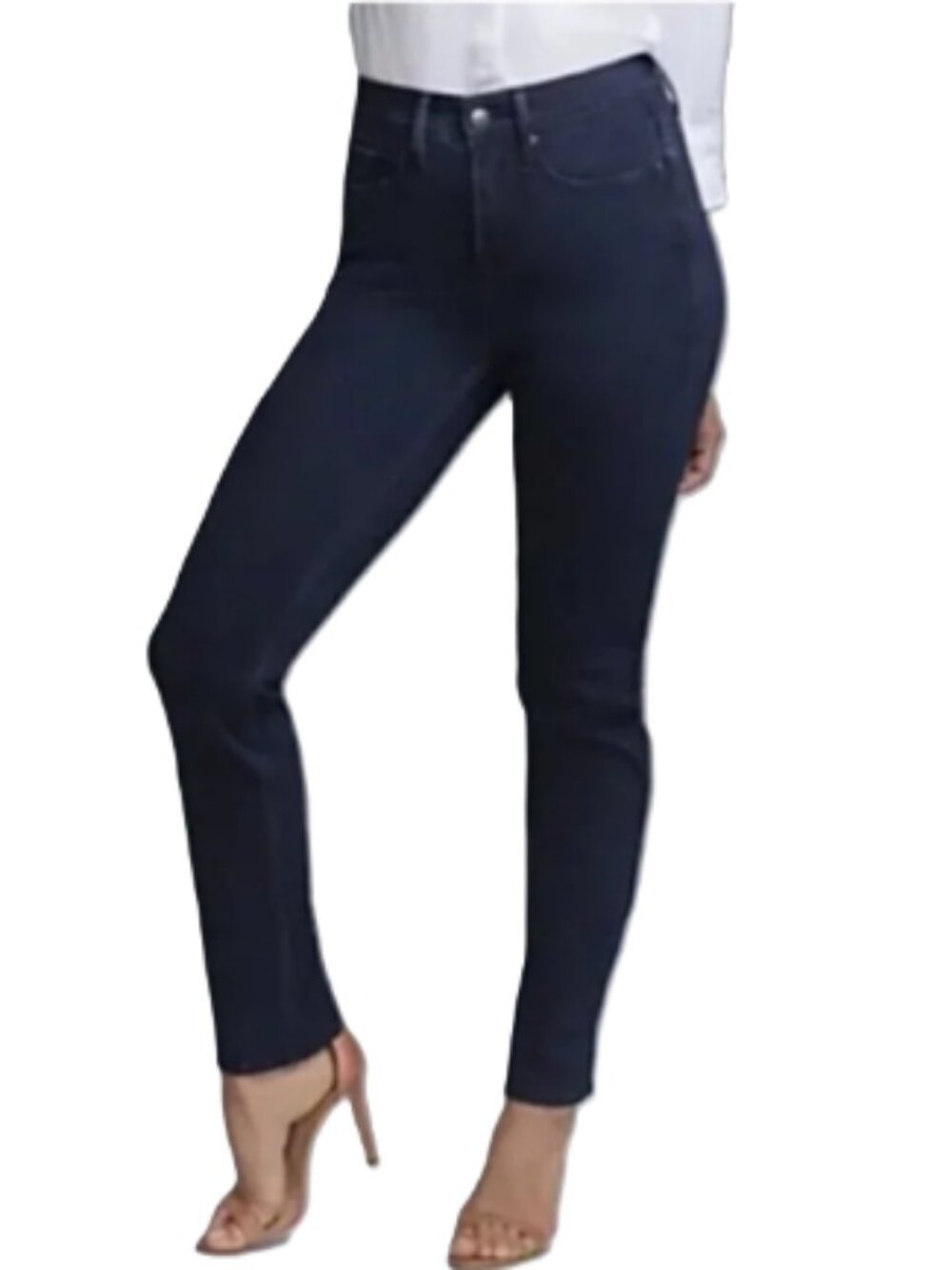 NYDJ Womens Size 2 Shape Slim Straight Leg Ankle Jeans 360 Bowen Dark Wash